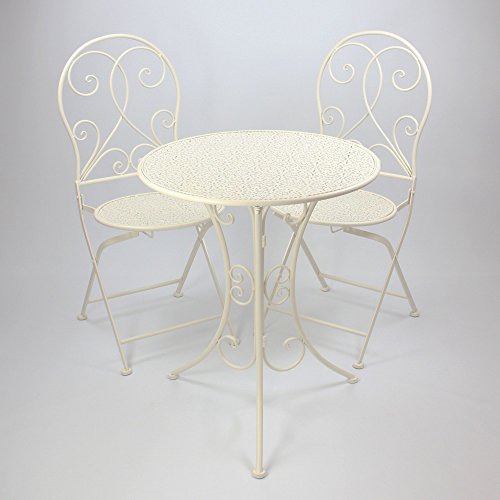 FRANK FLECHTWAREN Bistro-Set White Romance (3-teilig) von FRANK FLECHTWAREN