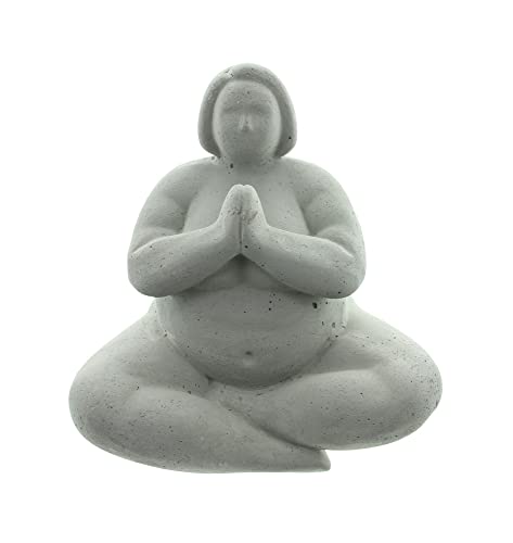 FRANK FLECHTWAREN Dekofigur Zen, Statue, modern, Relax, angesagtem Material Beton 24 x 16 x 25 cm von FRANK FLECHTWAREN