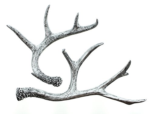 FRANK FLECHTWAREN Dekogeweih, Hirschgeweih Silber, im 2er Set, 19 x 18 x 8 cm, 30 x 14 x 8 cm Edle Dekoration FRANK FLECHTWAREN Dekogeweih, Hirschgeweih Silber, im 2er Set, 19 x 18 x 8 cm, 30 x 14 x 8 cm Edle Dekoration von FRANK FLECHTWAREN