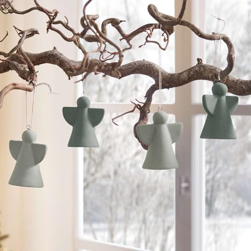 FRANK FLECHTWAREN Engelhänger Green, 6er Set, Porzellan Maße: Höhe 7 cm von FRANK FLECHTWAREN