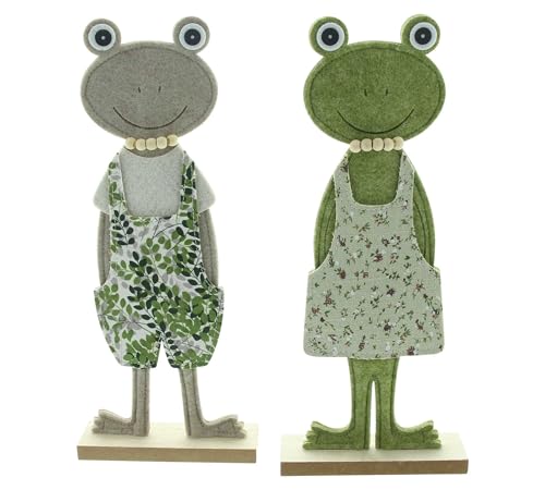 FRANK FLECHTWAREN Frosch Casual, 2er Set, Filz, Textil, Holz, MDF Maße: Höhe 31 cm, charmantes Design FRANK FLECHTWAREN Frosch Casual, 2er Set, Filz, Textil, Holz, MDF Maße: Höhe 31 cm, charmantes Design von FRANK FLECHTWAREN