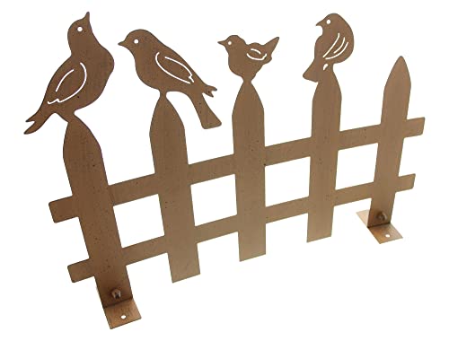 FRANK FLECHTWAREN Gartendeko, Dekozaun mit Vögel, Metall in moderner Rostoptik, Maße: 50 x 8 x 37 cm, einfache Selbstmontage, Stückpreis FRANK FLECHTWAREN Gartendeko, Dekozaun mit Vögel, Metall in moderner Rostoptik, Maße: 50 x 8 x 37 cm, einfache Selbstmontage, Stückpreis von FRANK FLECHTWAREN