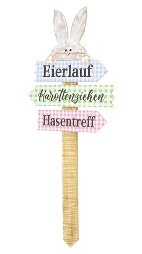 FRANK FLECHTWAREN Gartenschild Osterparty, Holz, MDF Maße: Höhe 90 cm von FRANK FLECHTWAREN