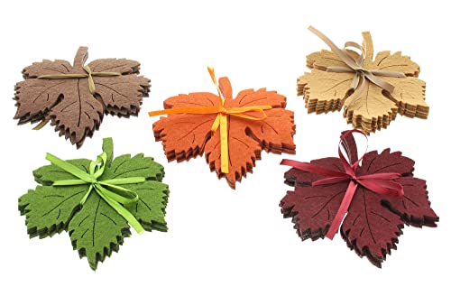 FRANK FLECHTWAREN Herbstlaub Ahorn, 20er Set, Filz Maße: Ø 13 cm von FRANK FLECHTWAREN