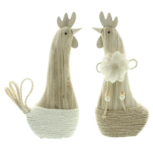 FRANK FLECHTWAREN Huhn Bertha & Louise, 2er Set, Holz, Sisal, Textil Maße: Höhe 28 cm FRANK FLECHTWAREN Huhn Bertha & Louise, 2er Set, Holz, Sisal, Textil Maße: Höhe 28 cm von FRANK FLECHTWAREN