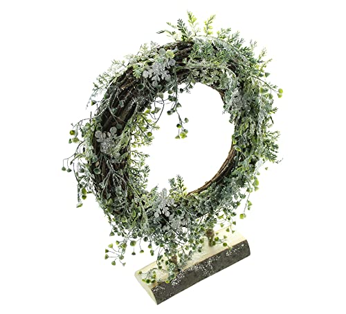 FRANK FLECHTWAREN Kranz Winter-Green, Birkenreisig, Kunststoff, Maße: Ring Ø 29 cm, GH 39 cm von FRANK FLECHTWAREN