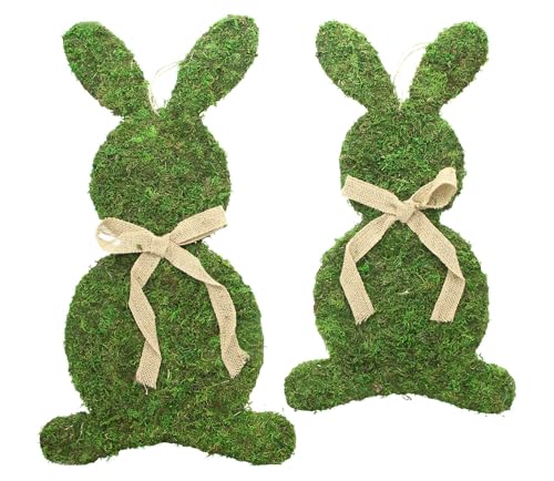 FRANK FLECHTWAREN Mooshase Schleifchen, 2er Set, Naturmoos, Metall, Jute Maße: Höhe 46 cm, 52 cm FRANK FLECHTWAREN Mooshase Schleifchen, 2er Set, Naturmoos, Metall, Jute Maße: Höhe 46 cm, 52 cm von FRANK FLECHTWAREN