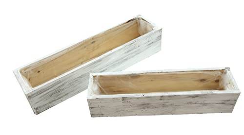 FRANK FLECHTWAREN Pflanzer Shabby-White, im 2er Set von FRANK FLECHTWAREN