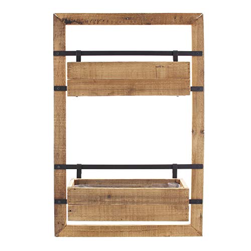 FRANK FLECHTWAREN Pflanzkasten, Pflanzregal Wandpflanzer Industria, Holz, Wandboard zum bepflanzen 48 x 73 cm, Pflanzkasten 35 x 13 x 10 cm von FRANK FLECHTWAREN