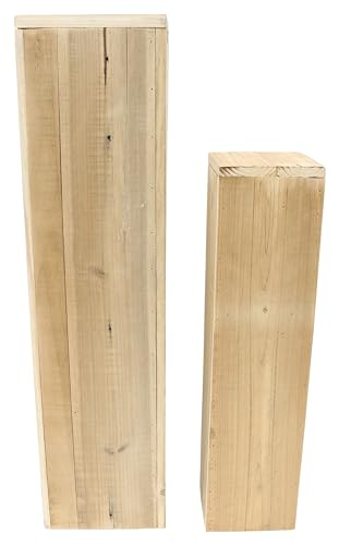 FRANK FLECHTWAREN Säule Rustikal, 2er Set, Holz, recycelt, jedes Teil EIN Unikat, da Naturprodukt individuell einsetzbar, vielseitig, Maße: 15 x 15 x 60 cm, 20 x 20 x 79 cm FRANK FLECHTWAREN Säule Rustikal, 2er Set, Holz, recycelt, jedes Teil EIN Unikat, da Naturprodukt individuell einsetzbar, vielseitig, Maße: 15 x 15 x 60 cm, 20 x 20 x 79 cm von FRANK FLECHTWAREN