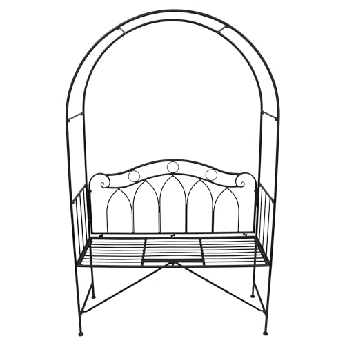 FRANK FLECHTWAREN Sitzbank Rankbogen, Metall, Mattschwarz Maße: 110 x 40 x 181 cm, einfache Selbstmontage, schönes Design, vielseitige Nutzung FRANK FLECHTWAREN Sitzbank Rankbogen, Metall, Mattschwarz Maße: 110 x 40 x 181 cm, einfache Selbstmontage, schönes Design, vielseitige Nutzung von FRANK FLECHTWAREN