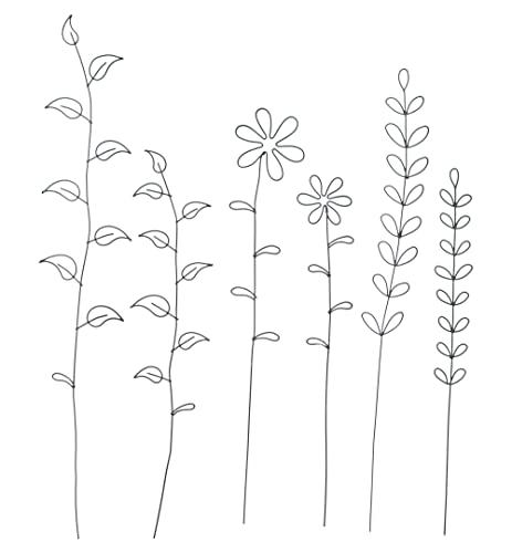 FRANK FLECHTWAREN Stecker Blumen, 6er Set, Filigrane Metalldeko, schwarz lackiert, Maße: Höhe 22 cm - 31 cm von FRANK FLECHTWAREN