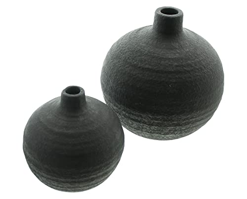 FRANK FLECHTWAREN Vase Noir, im 2er Set von FRANK FLECHTWAREN
