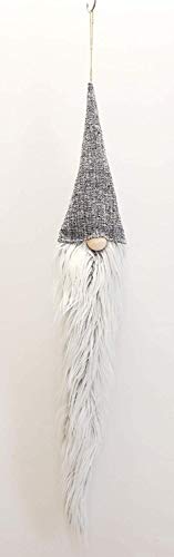 FRANK FLECHTWAREN Wichtelhänger Zottelbart, Verschiedene Textilien, ideal zum Hängen, Groß, schöne Türdeko von FRANK FLECHTWAREN
