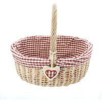 Frank Flechtwaren - Einkaufskorb 'Karo' Füllkorb Flechtkorb Natur bügel Einkauf Flaschen FF-102464 von FRANK FLECHTWAREN