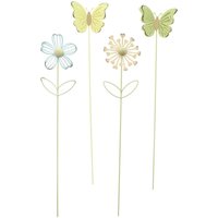 Frank Flechtwaren - Stecker 'Blume & Schmetterling', 4er Set FF-770772 von FRANK FLECHTWAREN