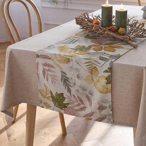 Frank Flechtwaren Tischläufer Fogliame, 50% Baumwolle, 50% Polyester, Made in Europe Maße: 40 x 140 cm Frank Flechtwaren Tischläufer Fogliame, 50% Baumwolle, 50% Polyester, Made in Europe Maße: 40 x 140 cm von FRANK FLECHTWAREN