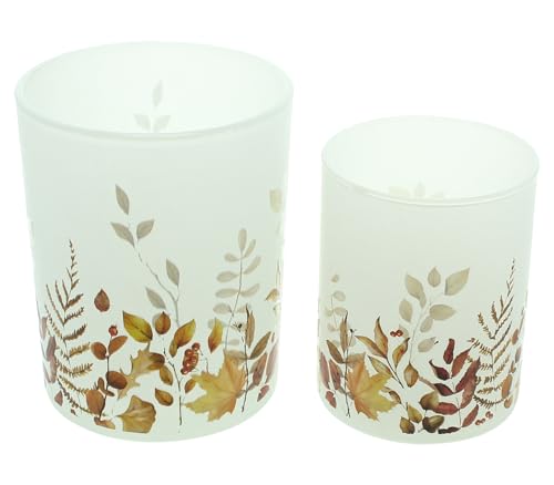 Frank Flechtwaren Windlicht Herbst, 2er Set, Glas Maße: Ø 7 x 8 cm, Ø 10 x 12 cm, ohne Kerzen vielseitig einsetzbar Frank Flechtwaren Windlicht Herbst, 2er Set, Glas Maße: Ø 7 x 8 cm, Ø 10 x 12 cm, ohne Kerzen vielseitig einsetzbar von FRANK FLECHTWAREN