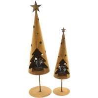 Windlicht 'Tanne', 2er Set FF-770474 von FRANK FLECHTWAREN