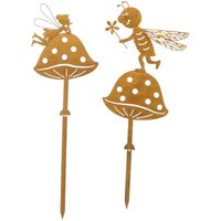 Gartenstecker "Pilzfreunde", 2er Set FF-770862 von FRANK FLECHTWAREN