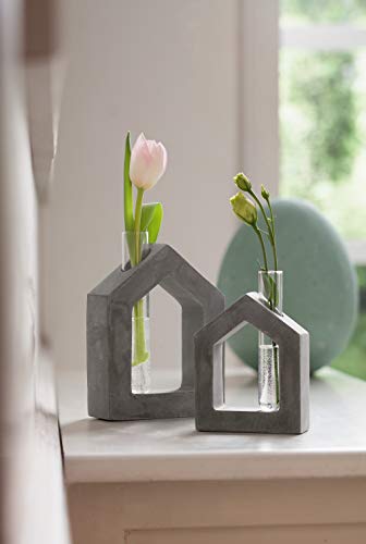 Haus mit Vase, im 2er Set, Geschenk zum Einzug, Deko, Soliflor von FRANK FLECHTWAREN