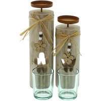 Windlicht 'Blüten', 2er Set FF-770802 von FRANK FLECHTWAREN