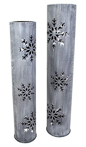 Windlichtsäule Schneeflocke, im 2er Set Windlichtsäule Schneeflocke, im 2er Set von FRANK FLECHTWAREN