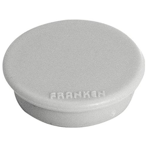 Franken 6 Click-Button 10 Magnete extra stark 38 mm H 12 mm Kratzfest Grau von Franken