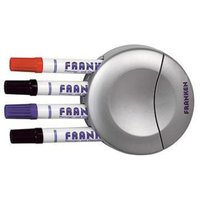 Tafelschreiberhalter inkl. Tafelwischer Kunststoff silber von FRANKEN