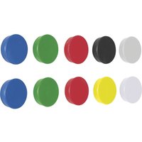 Haftmagnete D32 mm Set á 10 Stück bunt sortiert von FRANKEN
