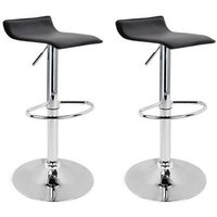 2er Set Barhocker f�r Kneipen-Bar-K�che in Kunstleder gepolstert Modell Graziano Farbe Schwarz von FRANKYSTAR