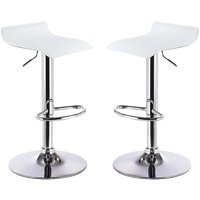 2er Set Barhocker f�r Kneipen-Bar-K�che in Kunstleder gepolstert Modell Graziano Farbe Wei� von FRANKYSTAR