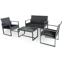 Frankystar - Acqua Chiara - Gartenm�bel Set aus Metall und Polyrattan mit Glastisch von FRANKYSTAR