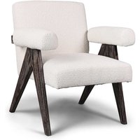 Frankystar - Avana - Sessel aus massivem Holz von Parawood und Bouclè-Stoff, schmutzabweisend Frankystar - Avana - Sessel aus massivem Holz von Parawood und Bouclè-Stoff, schmutzabweisend von FRANKYSTAR