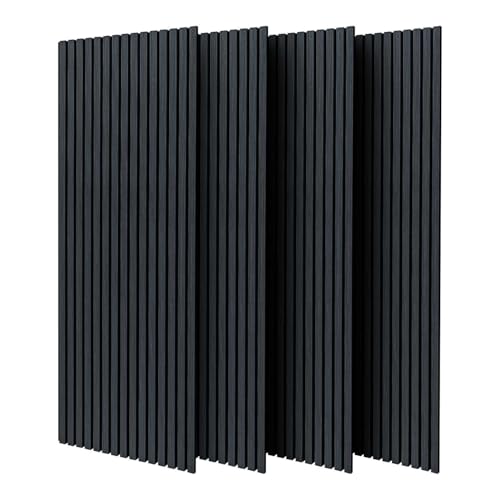 Beethoven 4 Stück 150x60cm 3,6qm² Holz Akustik Schallschutzpaneel Deko schwarz von FRANKYSTAR