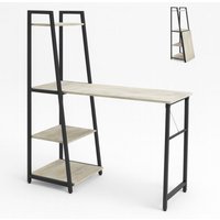 Bimyo - Klappschreibtisch mit platzsparendem Regal 50x41xH128 cm im Industrie-Stil bleach Bimyo - Klappschreibtisch mit platzsparendem Regal 50x41xH128 cm im Industrie-Stil bleach von FRANKYSTAR