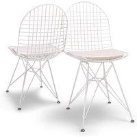 COPENAGHEN - Set aus 2 Metallst�hlen mit industriellem Design. Satz von 2 St�hlen f�r Esszimmer, B�ro, Arbeitszimmer. Farbe wei� COPENAGHEN - Set aus 2 Metallst�hlen mit industriellem Design. Satz von 2 St�hlen f�r Esszimmer, B�ro, Arbeitszimmer. Farbe wei� von FRANKYSTAR