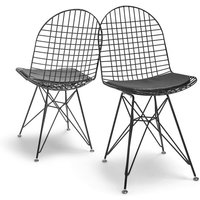 COPENAGHEN - Set aus 2 Metallst�hlen mit industriellem Design. Satz von 2 St�hlen f�r Esszimmer, B�ro, Arbeitszimmer. Schwarze Farbe COPENAGHEN - Set aus 2 Metallst�hlen mit industriellem Design. Satz von 2 St�hlen f�r Esszimmer, B�ro, Arbeitszimmer. Schwarze Farbe von FRANKYSTAR