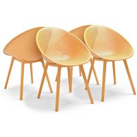 Cuba - Set von 4 Stühlen aus pp Senf im modernen Stil für Design-Interieur gelb von FRANKYSTAR