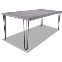 Esstisch aus Holz und Metall mit schwarzen dreieckigen Füßen - 160x90 cm von FRANKYSTAR