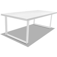 Frankystar - Esstisch aus Holz und Metall mit wei�en quadratischen F��en - 220x100 cm Frankystar - Esstisch aus Holz und Metall mit wei�en quadratischen F��en - 220x100 cm von FRANKYSTAR