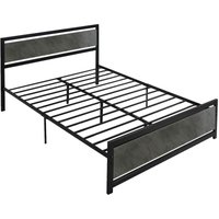 Frankystar - Etna - Struktur Doppelbett aus Holz und Metall, 162x195 cm betonfarben Frankystar - Etna - Struktur Doppelbett aus Holz und Metall, 162x195 cm betonfarben von FRANKYSTAR