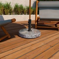 Frankystar - Pietra - Runde Gartenschirmbasis Durchmesser 45 cm 25 kg aus grauem Stein von FRANKYSTAR
