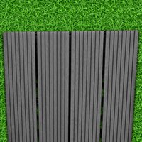 Frankystar - Noka - Au�enboden mit Clip 90x30 cm 6 Fliesen f�r Garten, Patio, Terrasse aus wpc Schwarz von FRANKYSTAR