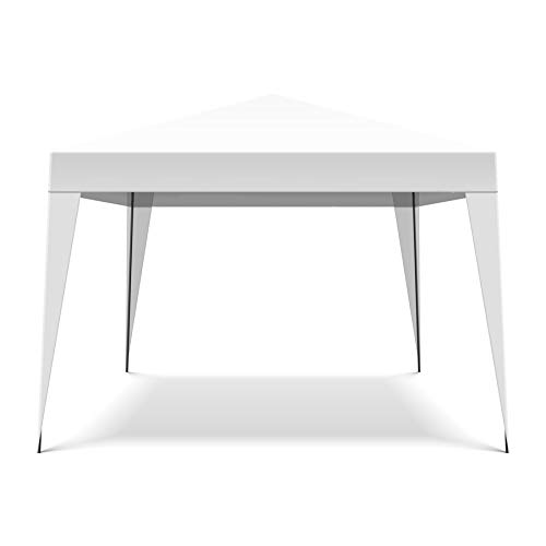 Pavillon faltbar 3 x 3 m zusammenklappbar nach Ziehharmonika-Prinzip automatisch Vorhang mit Beutel Farbe Weiß von FRANKYSTAR