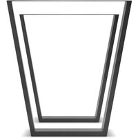 TRAPEZOID - Satz von 2 Tischbeinen aus pulverbeschichtetem Stahl mit trapezfšrmig Form. Schwarze Farbe. Hšhe vom Boden 71cm von FRANKYSTAR