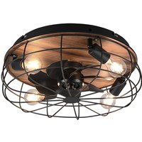 Trondheim - Deckenventilator mit Deckenleuchte schwarz & braun Trondheim - Deckenventilator mit Deckenleuchte schwarz & braun von FRANKYSTAR