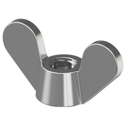 FRANTOS 10 Stück DIN 315 Flügelmuttern M5 - Edelstahl A2 I Schmetterlingsmuttern, Wing Nut - Hochwertige Flügelmutter (deutsche Form) von FRANTOS