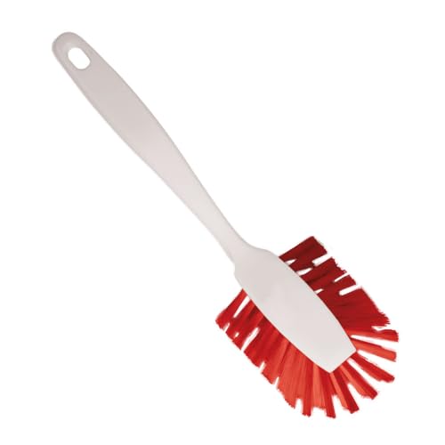 10 Stück Hygoclean Spülbürste, weiß-rot, L: 28cm, Spülbürste, Topfbürste, Scheuerbürste von FRANZ MENSCH
