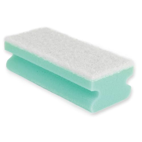 100 Stück Hygoclean Padschwämme Colour | Schaumstoff/Softvlies, grün, L: 15cm, B: 7cm, H: 4,5cm, Padschwämme, Reinigungsschwämme, Putzschwämme von FRANZ MENSCH